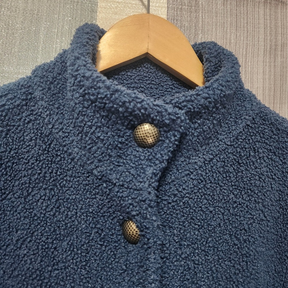 Susan Graver Weekend Bouclé Fleece Button Front Jacket XL Coastal Granny Twee